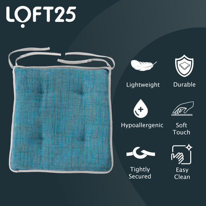 Loft 25 Soft Luxury Non-Slip Tufted Chair Seat Pad