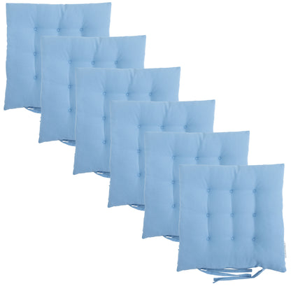 Loft 25 Garden Chair Tufted Seat Pads with Secure Ties