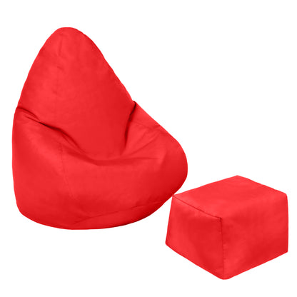 Loft 25 Kids Bean Bag Gamer Chair With Footstool