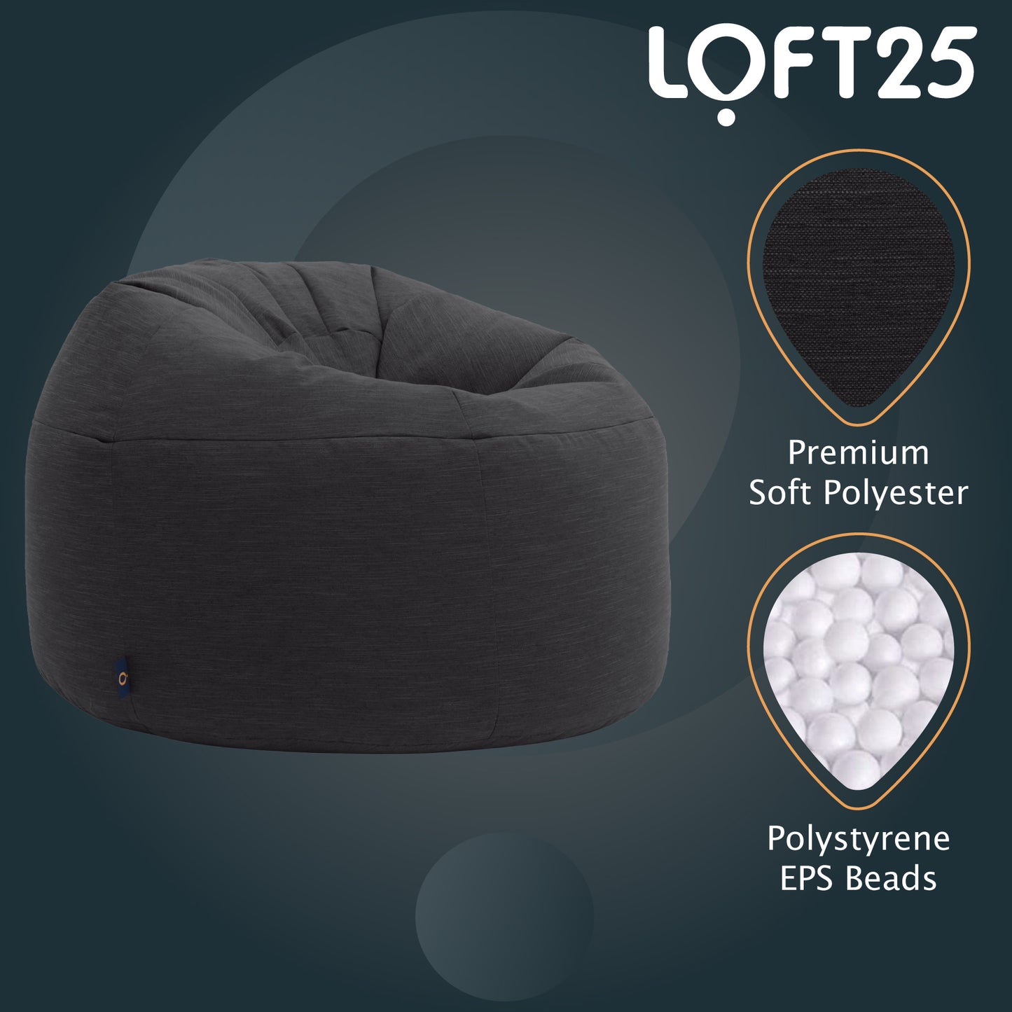 Loft 25 Round Bean Bag Chair Adult Gaming