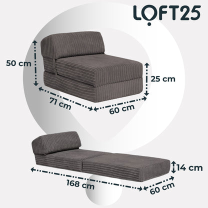 Loft25 Fold-Out Single Z Bed Mattress