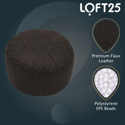 Loft 25 Round Bean Bag Footstool Pouffe