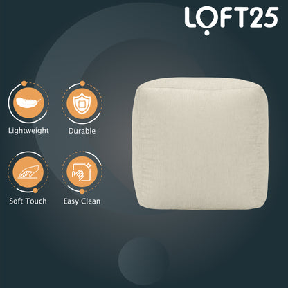 Loft 25 Cube Ergonomic Bean Bag Footstool