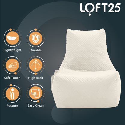 Loft 25 Round Bean Bag Chair Adult Gaming 60x70x72