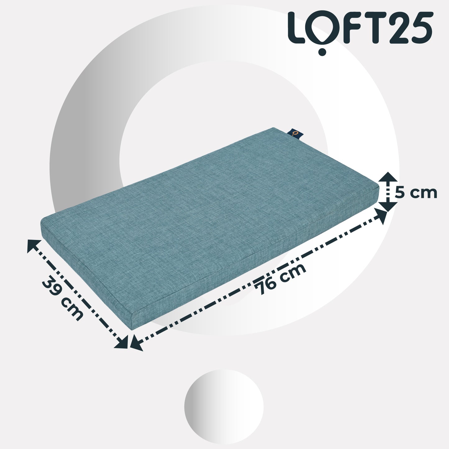 Loft 25 Premium Linen Fabric Bench Pads 76x39x5cm