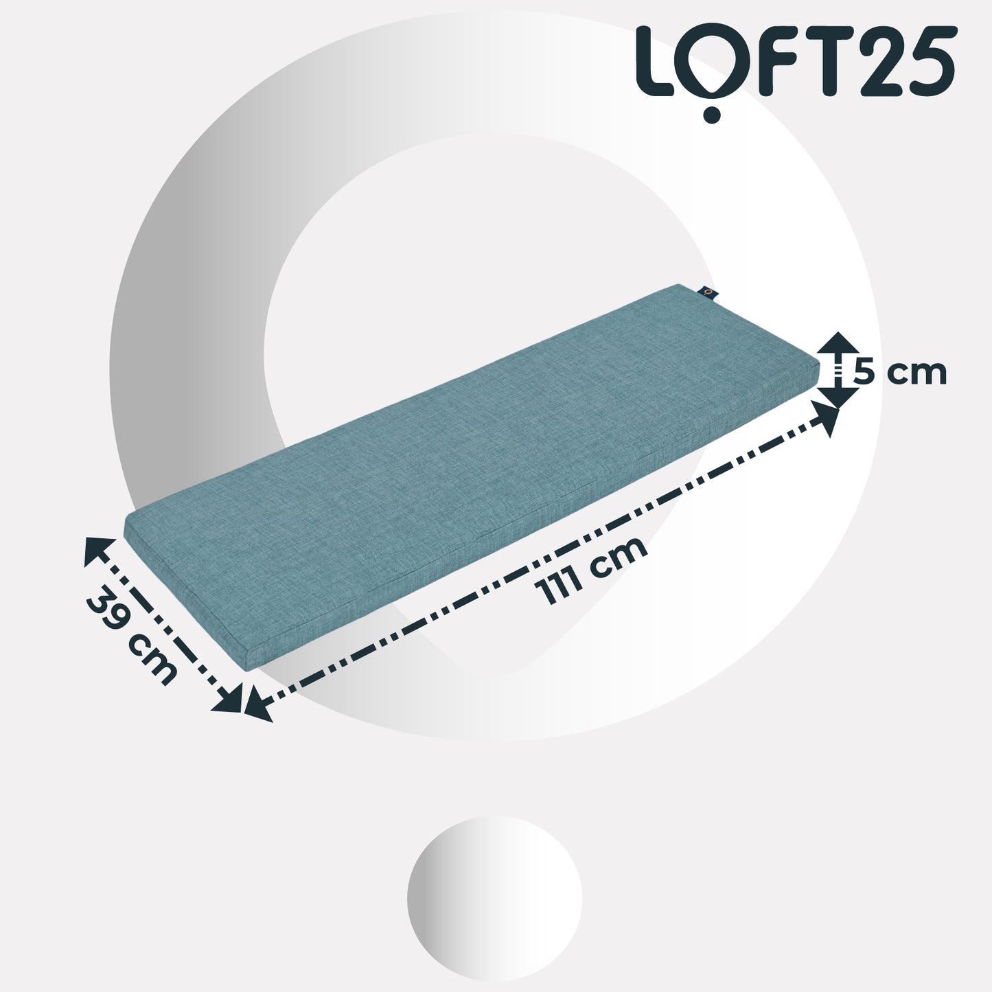 Loft 25 Premium Linen Fabric Bench Pads 111x39x5cm