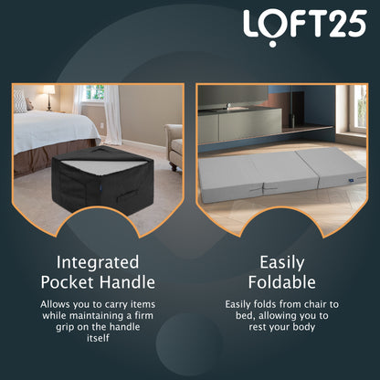 Loft 25 Portable Fold-Out Z Bed Mattress With Storage Bag