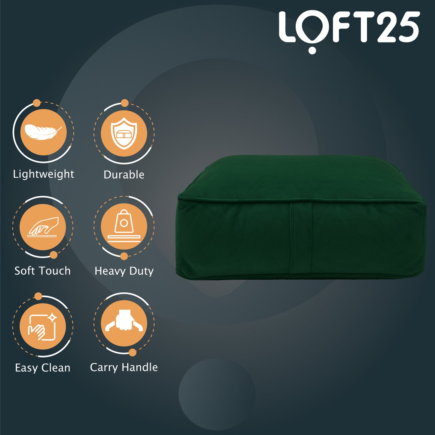 Loft 25 Large Slab Bean Bag Pouffe