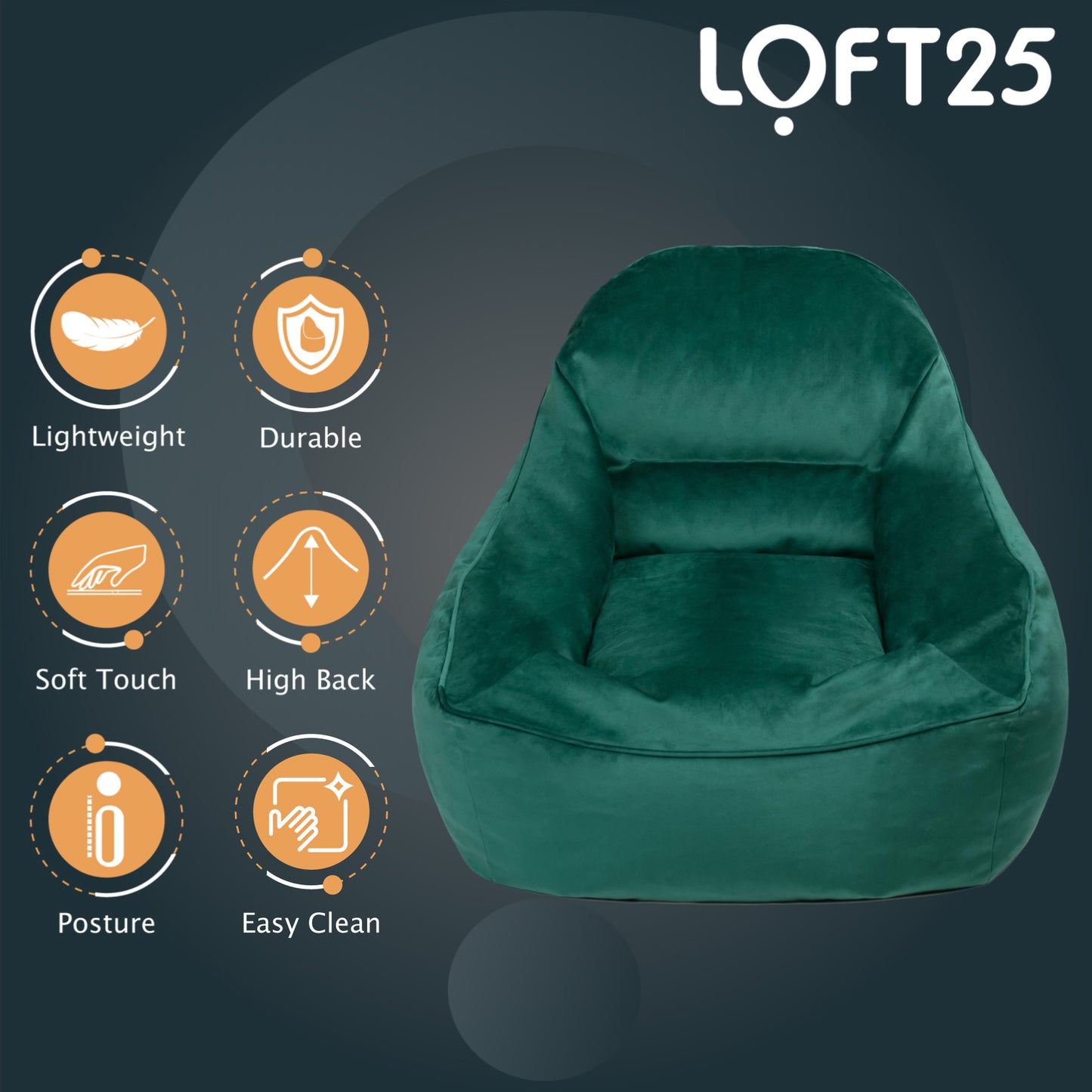 Loft 25 Relaxing Adult Bean Bag Chair