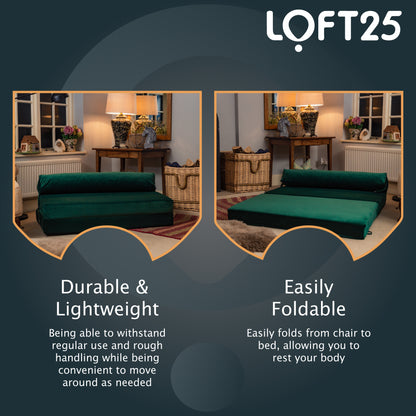 Loft 25 Futon Sofa Double Z Bed