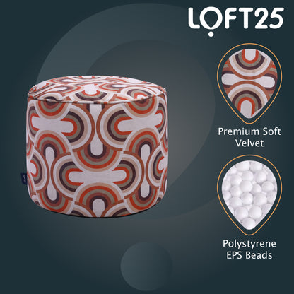 Loft 25 Printed Round Bean Bag Footstool