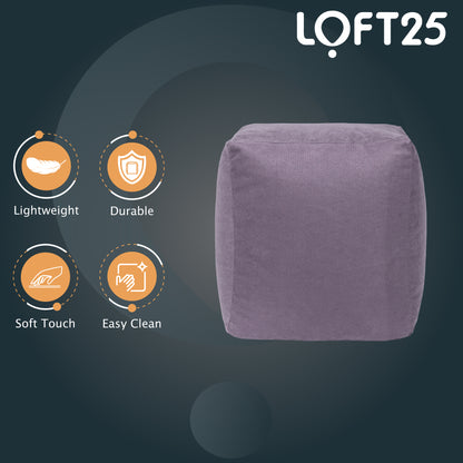 Loft 25 Bean Bag Cube Soft Luxury Footstool Chair