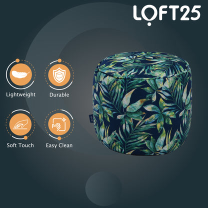 Loft 25 Printed Round Bean Bag Footstool