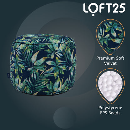 Loft 25 Printed Round Bean Bag Footstool