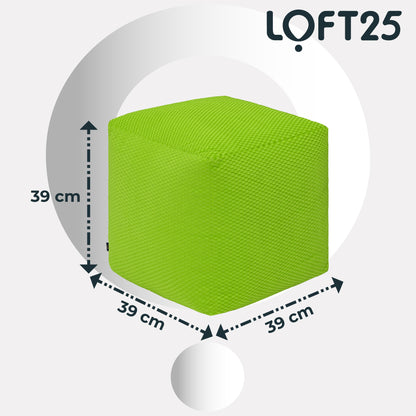 Loft 25 Premium Bean Bag Cube Footstool