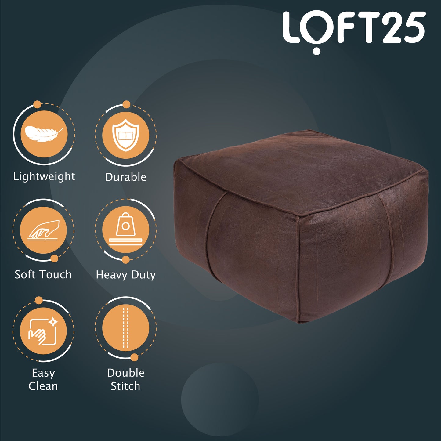 Loft 25 Bean Bag Faux Leather Chair Seat