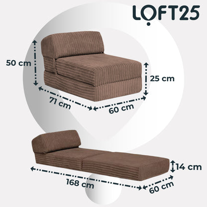 Loft25 Fold-Out Single Z Bed Mattress