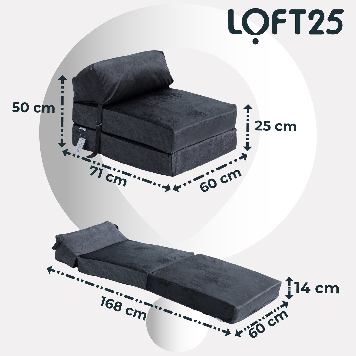 Loft 25 Portable Double Fold-Out Z Bed Mattress