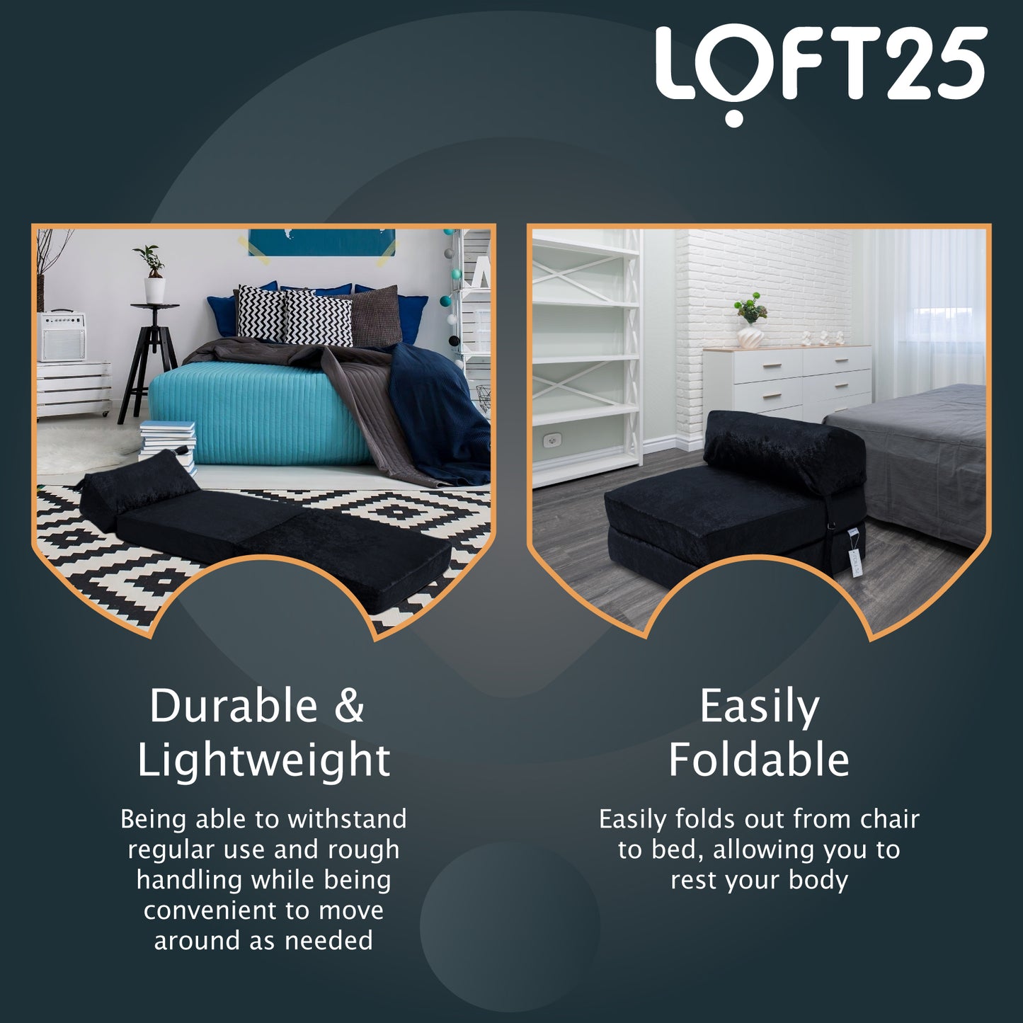 Loft 25 Portable Double Fold-Out Z Bed Mattress