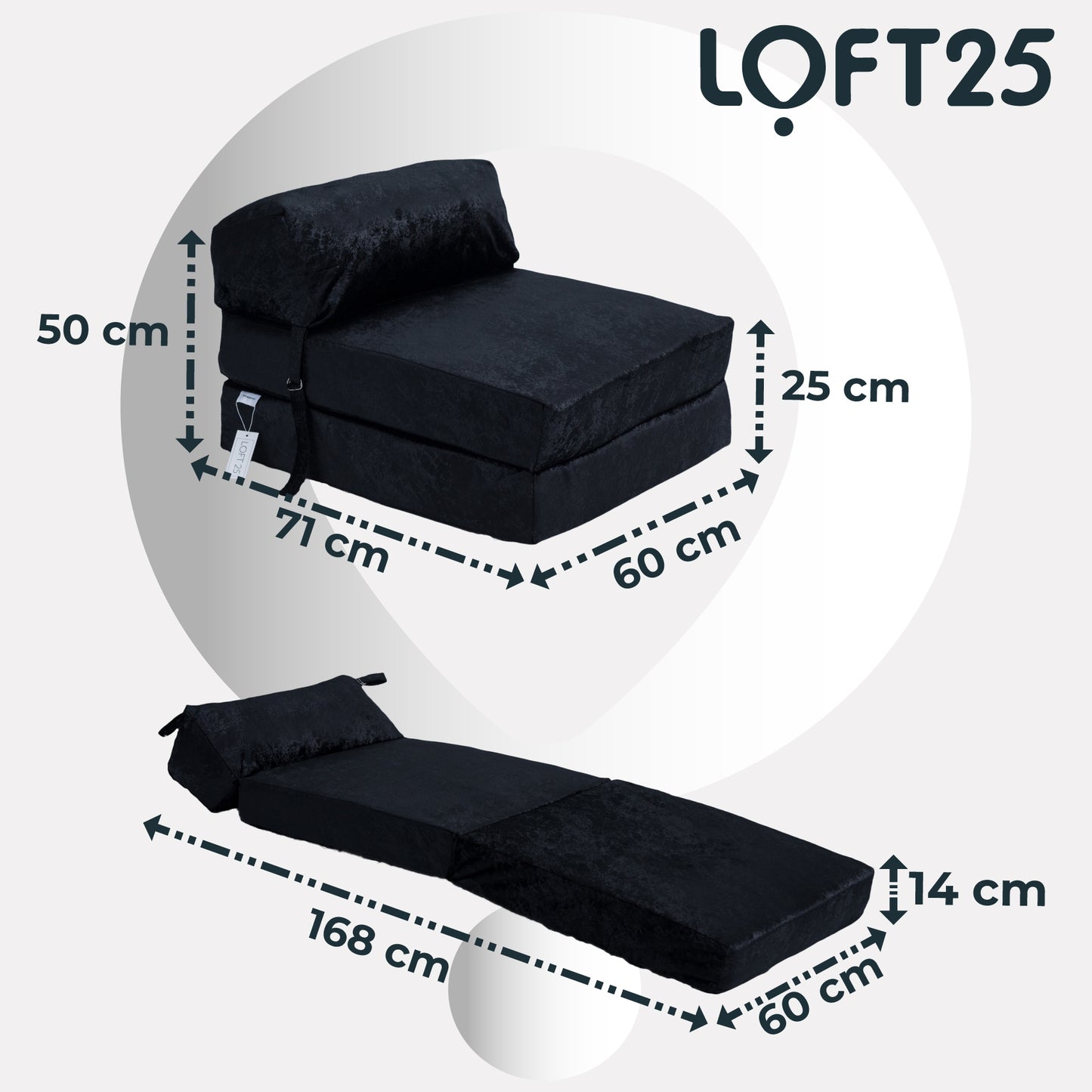 Loft 25 Portable Double Fold-Out Z Bed Mattress