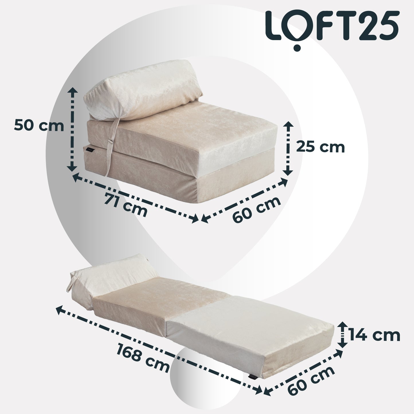 Loft 25 Portable Double Fold-Out Z Bed Mattress