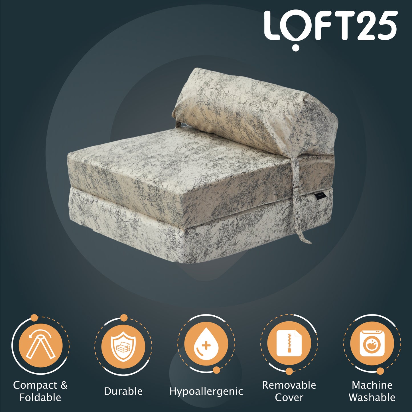 Loft 25 Portable Double Fold-Out Z Bed Mattress