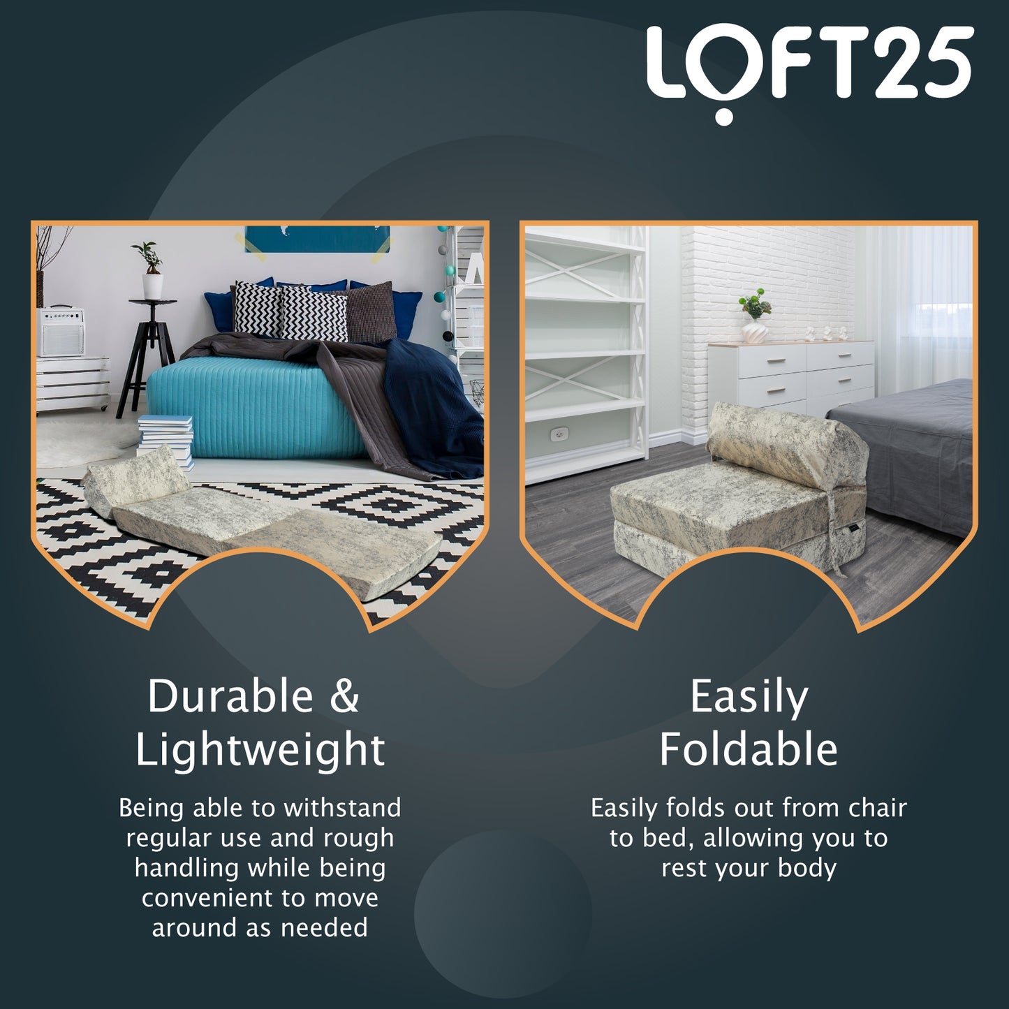 Loft 25 Portable Double Fold-Out Z Bed Mattress