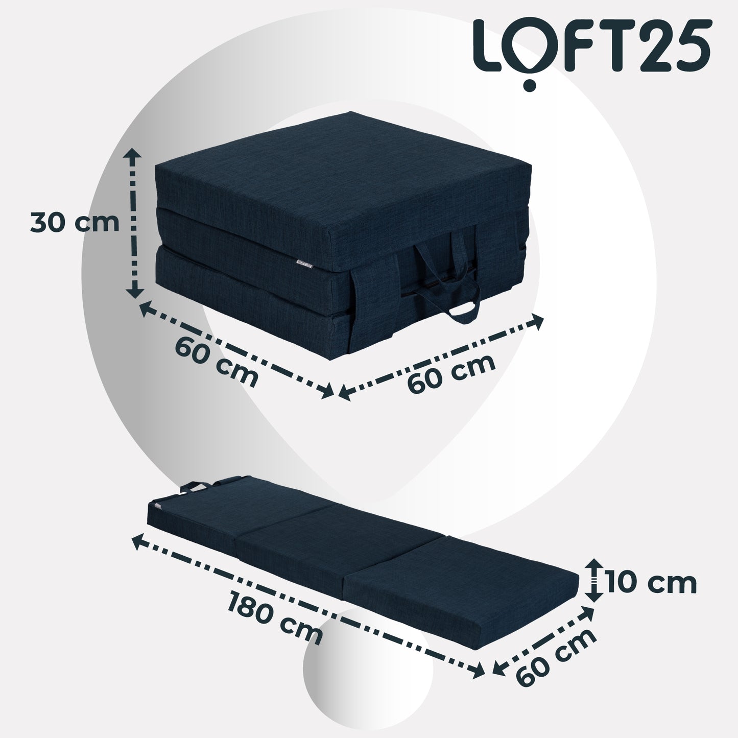 Loft 25 Single Foldable Z Bed Mattress