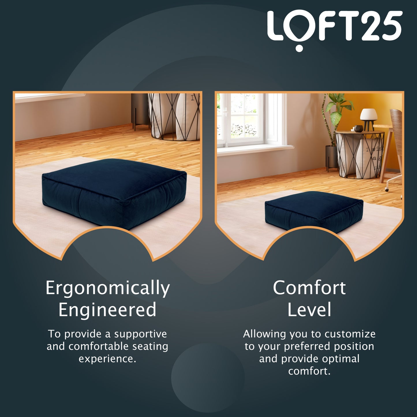 Loft 25 Large Slab Bean Bag Pouffe