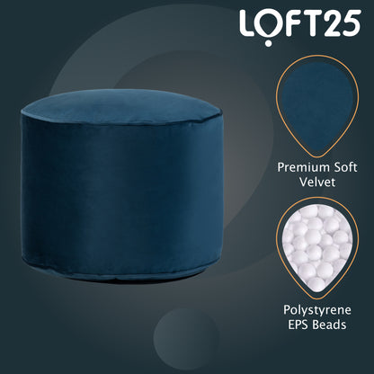 Loft 25 Relaxing Footstool Round Bean Bag