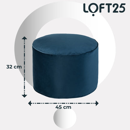 Loft 25 Relaxing Footstool Round Bean Bag