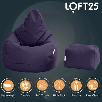 Loft 25 Bean Bag Gamer Chair With Footstool