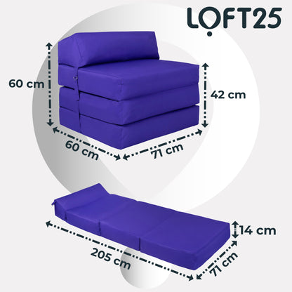 Loft 25 Water Resistant Adult Fold-Out Mattress Chair Bed