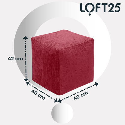 Loft 25 Cube Ergonomic Bean Bag Footstool