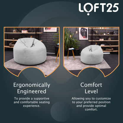 Loft 25 Round Bean Bag Chair Adult Gaming