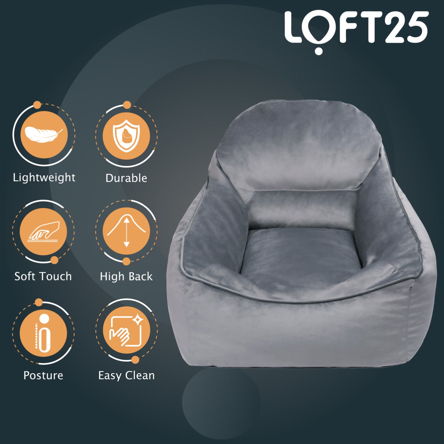 Loft 25 Relaxing Adult Bean Bag Chair