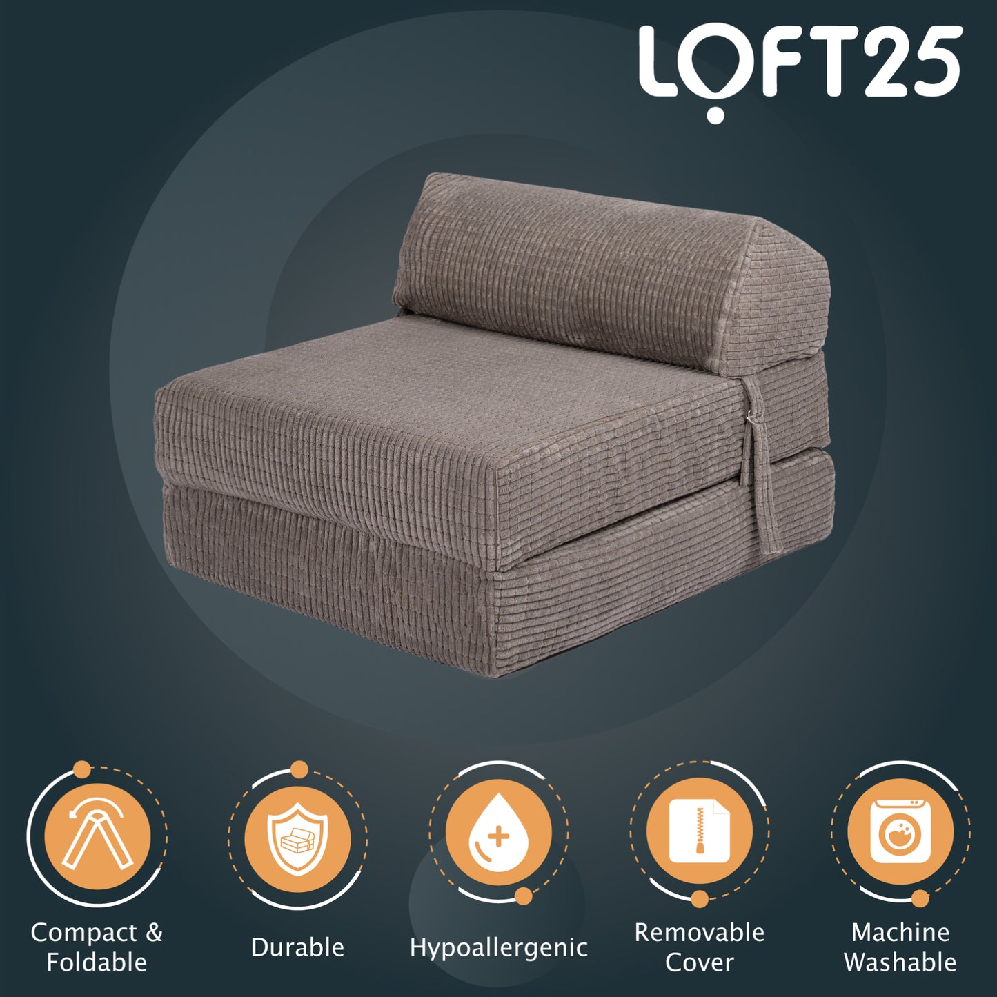 Loft 25 Portable Double Fold-Out Z Bed Mattress