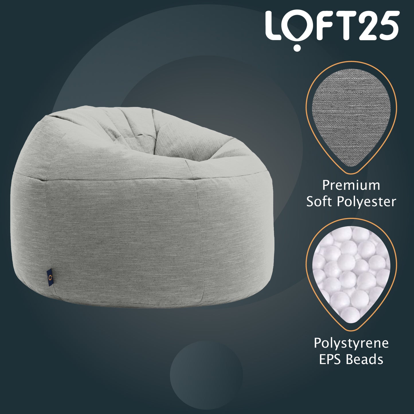 Loft 25 Round Bean Bag Chair Adult Gaming