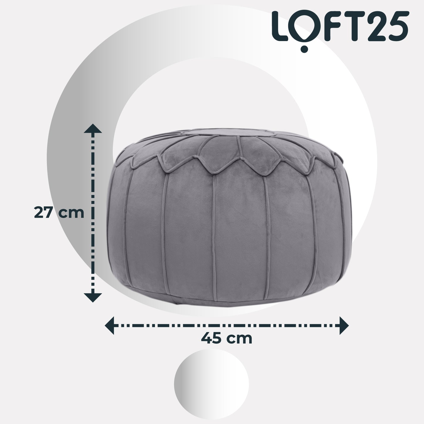 Loft 25 Moroccan Round Bean Bag Footstool