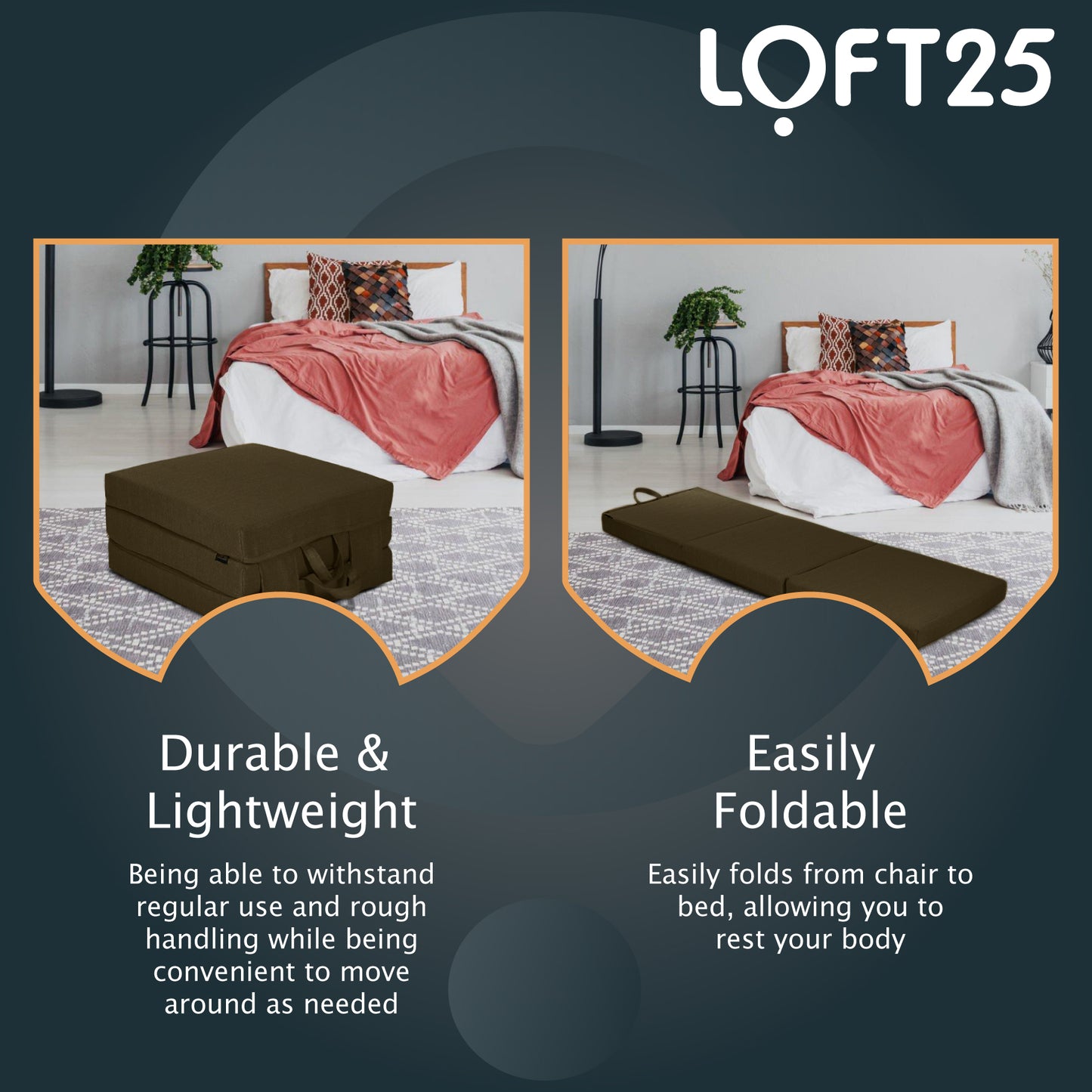 Loft 25 Single Foldable Z Bed Mattress