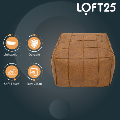 Loft 25 Square Bean Bag Foot Stool Pouffe