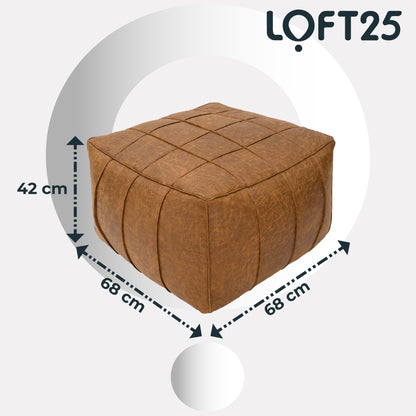 Loft 25 Square Bean Bag Foot Stool Pouffe