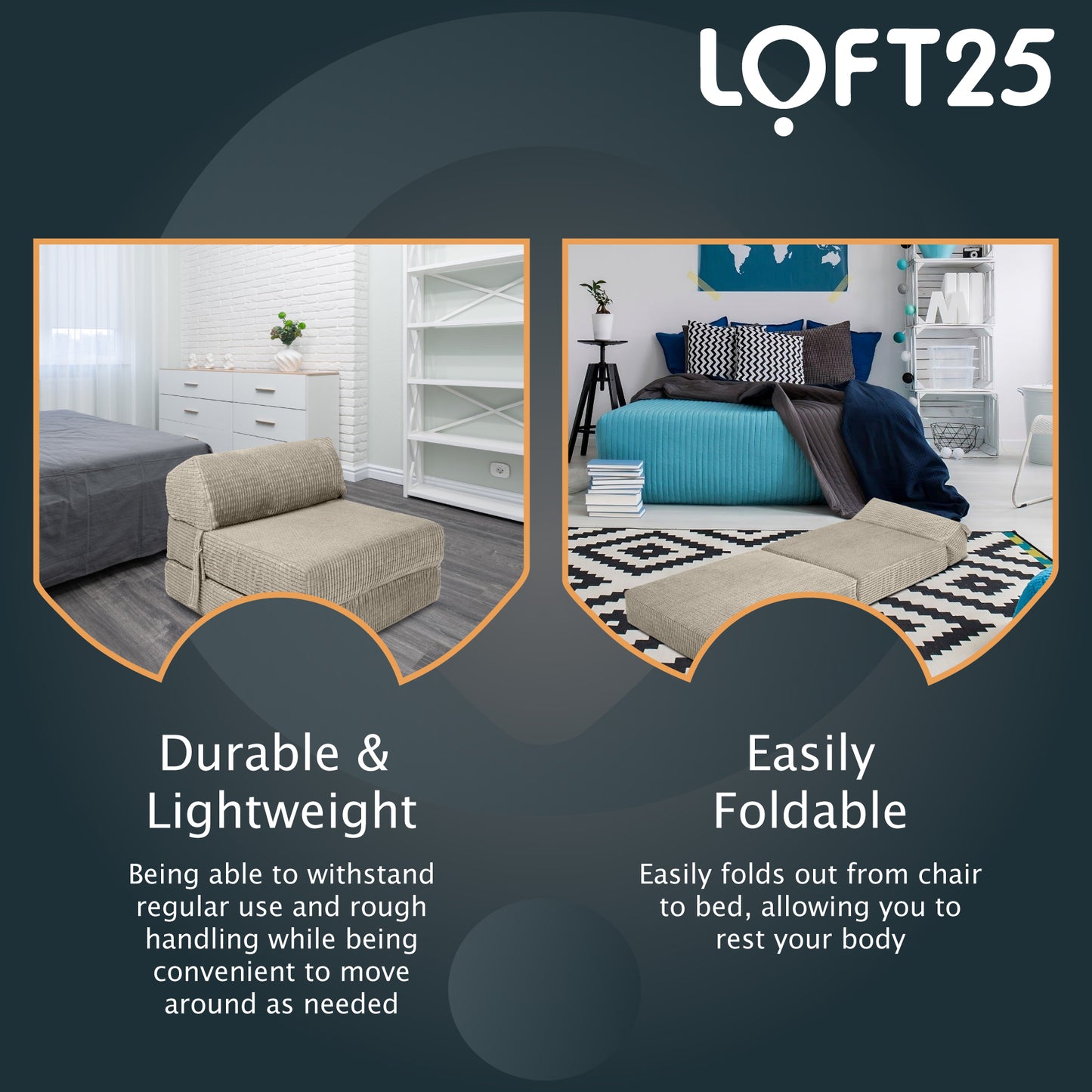 Loft 25 Portable Double Fold-Out Z Bed Mattress