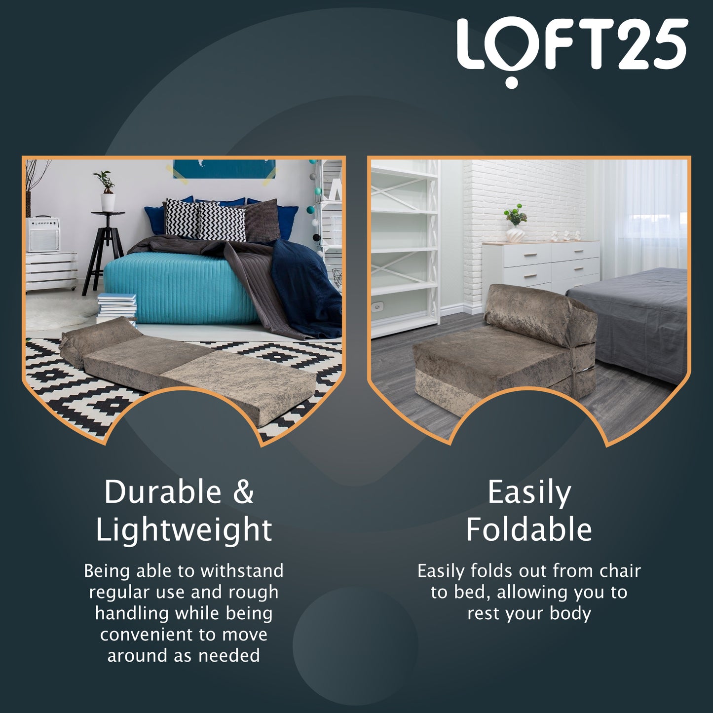 Loft 25 Portable Double Fold-Out Z Bed Mattress