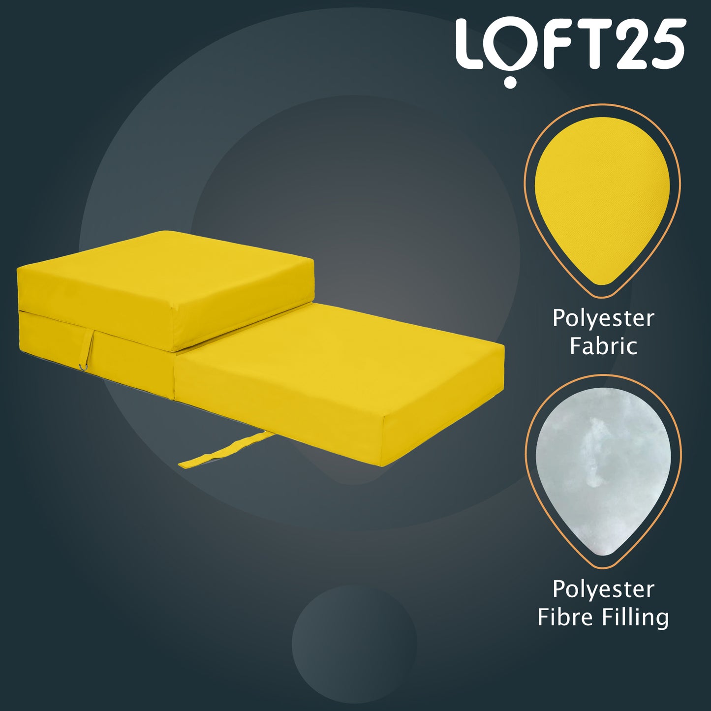 Loft 25 Water Resistant Fold-Out Z Bed Cube Mattress