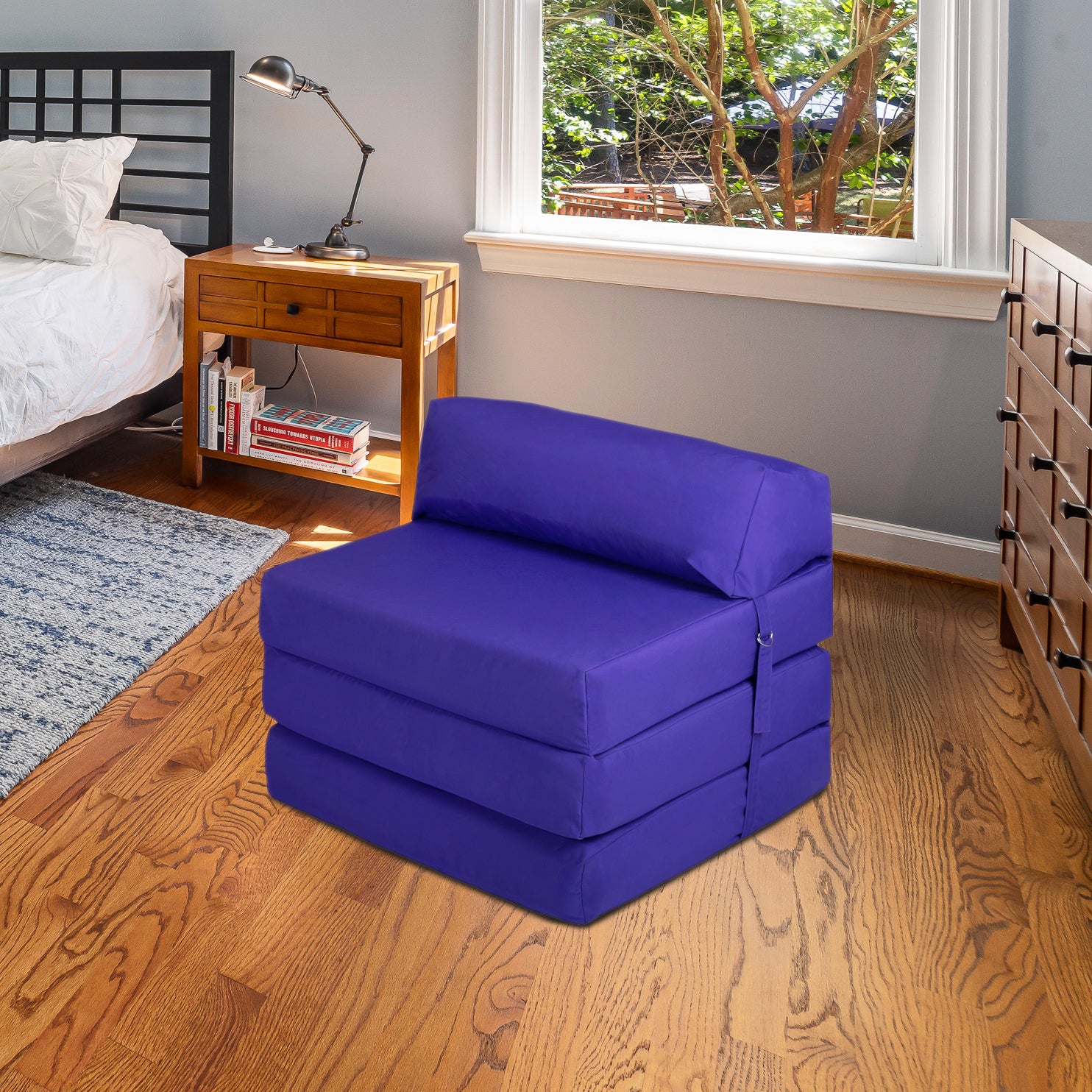 Chair Folding Foam Bed Chair Futon Sleeper Costway Tri-Fold Fold